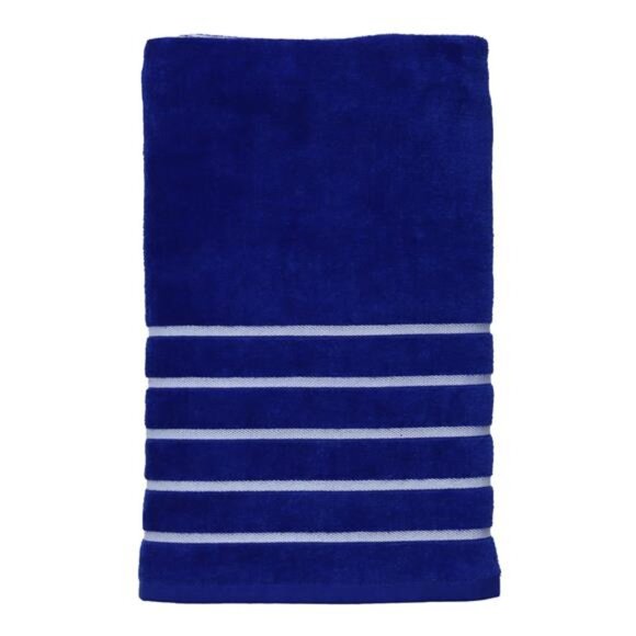 Beach Towel, Royal Blue Multi-Stripe - Picture 1 of 5
